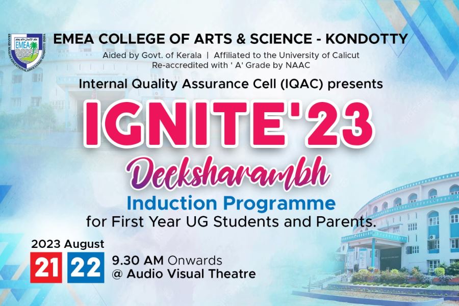 IGNITE 23 Induction Programme for First Year UG Students and Parents.