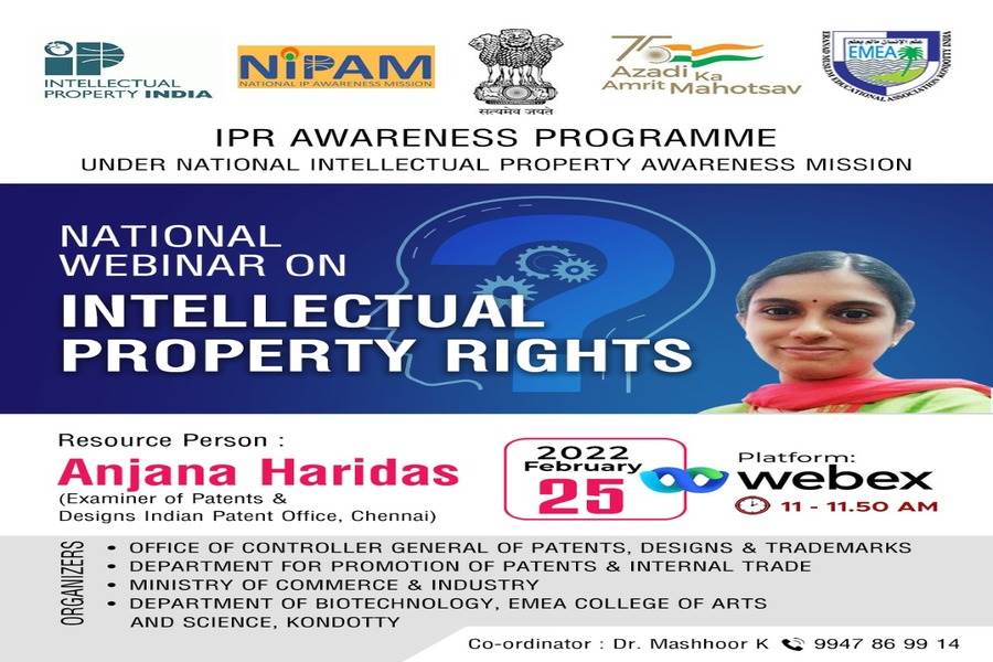 NATIONAL WEBINAR ON INTELLECTUAL PROPERTY RIGHTS