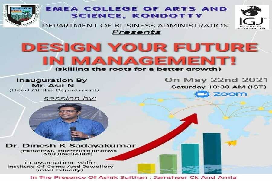 Webinar on Design your future in managment