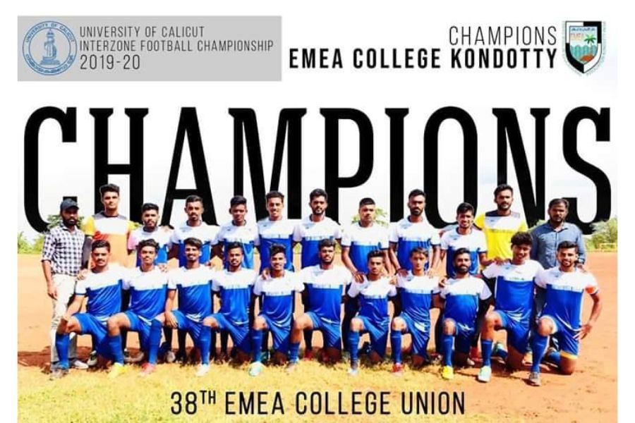 WINNERS OF CALICUT UNIVERSITY INTERZONE FOOTBALL 2019-20