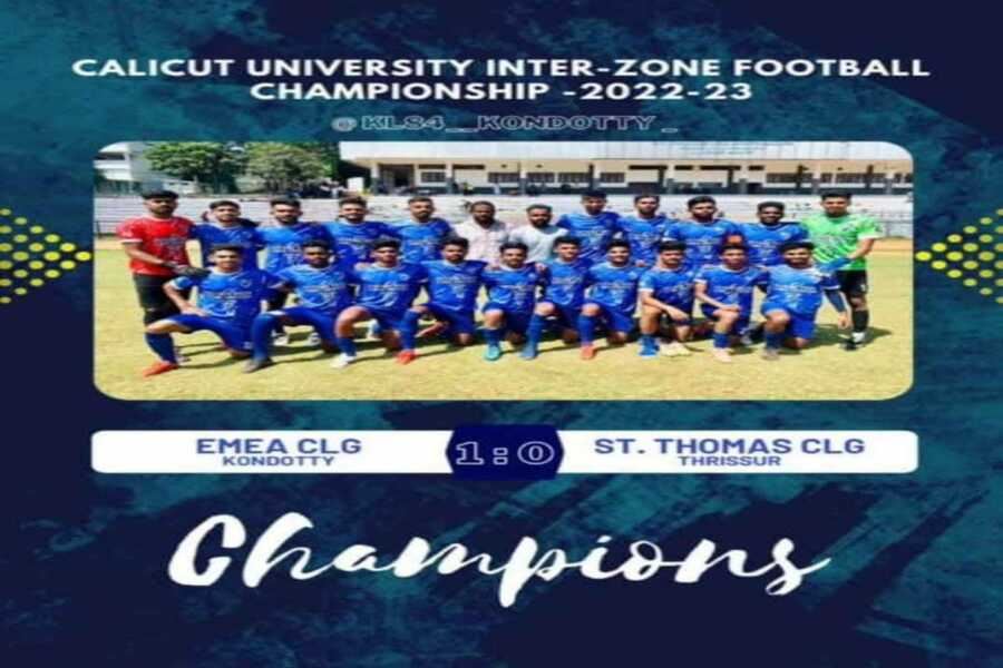 WINNERS OF CALICUT UNIVERSITY INTERZONE FOOTBALL 2022-23