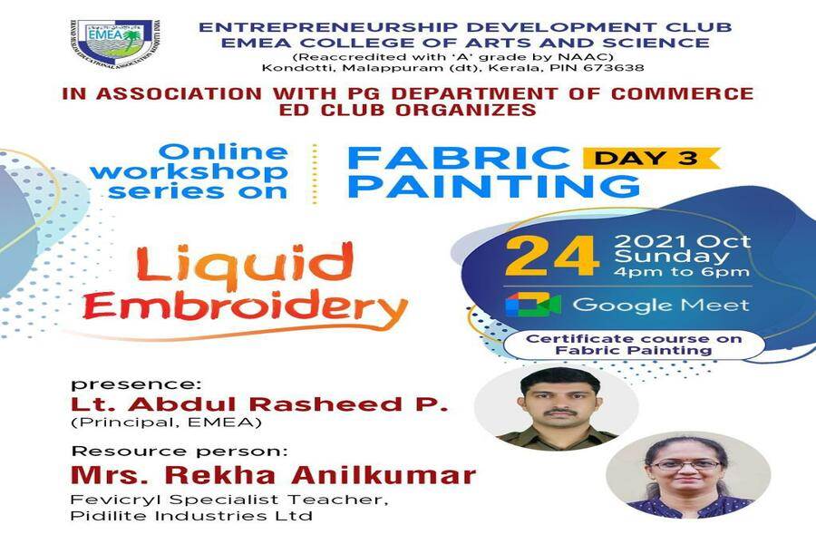 CERTIFICATE COURSE ON FABRIC PAINTING