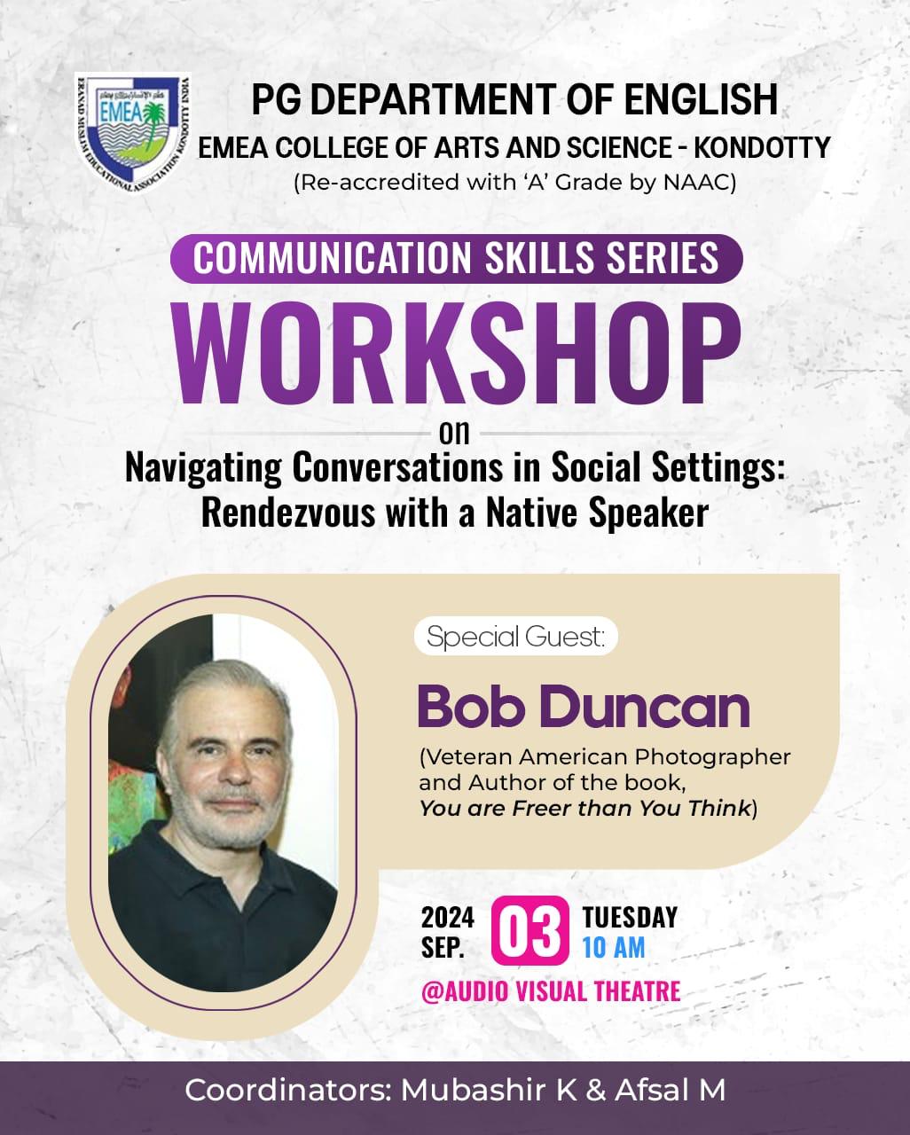 WORKSHOP  on Navigating Conversations in Social Settings: Rendezvous with a Native Speaker