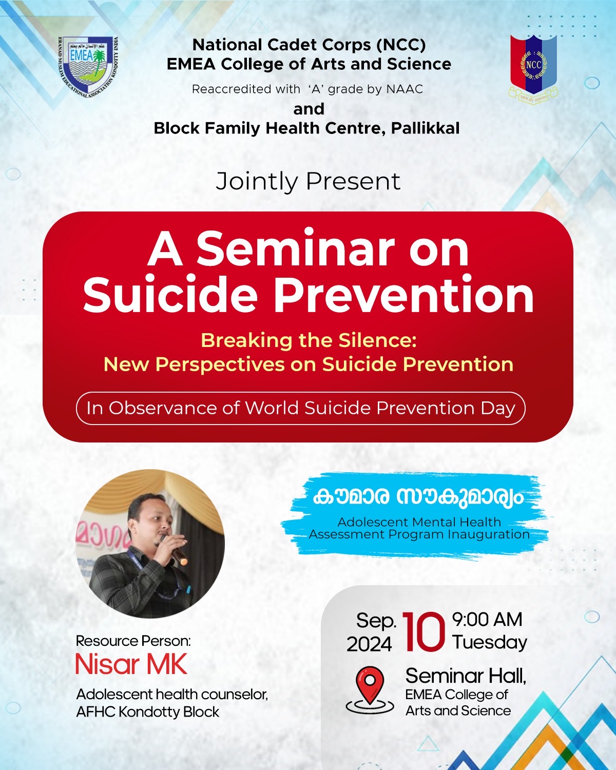 A Seminar on Suicide Prevention