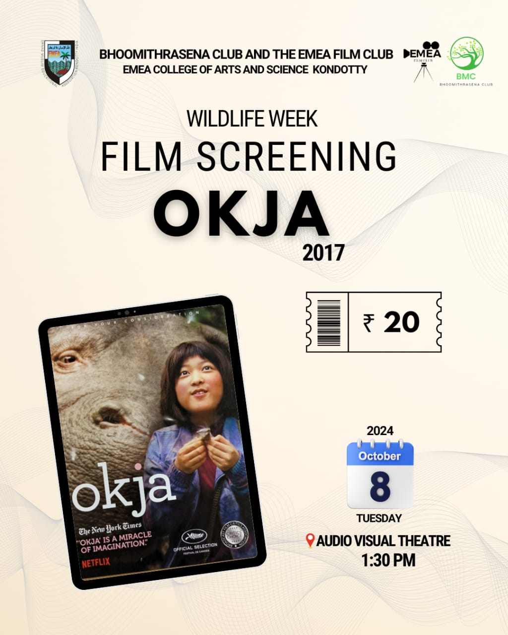 WILDLIFE WEEK FILM SCREENING OKJA