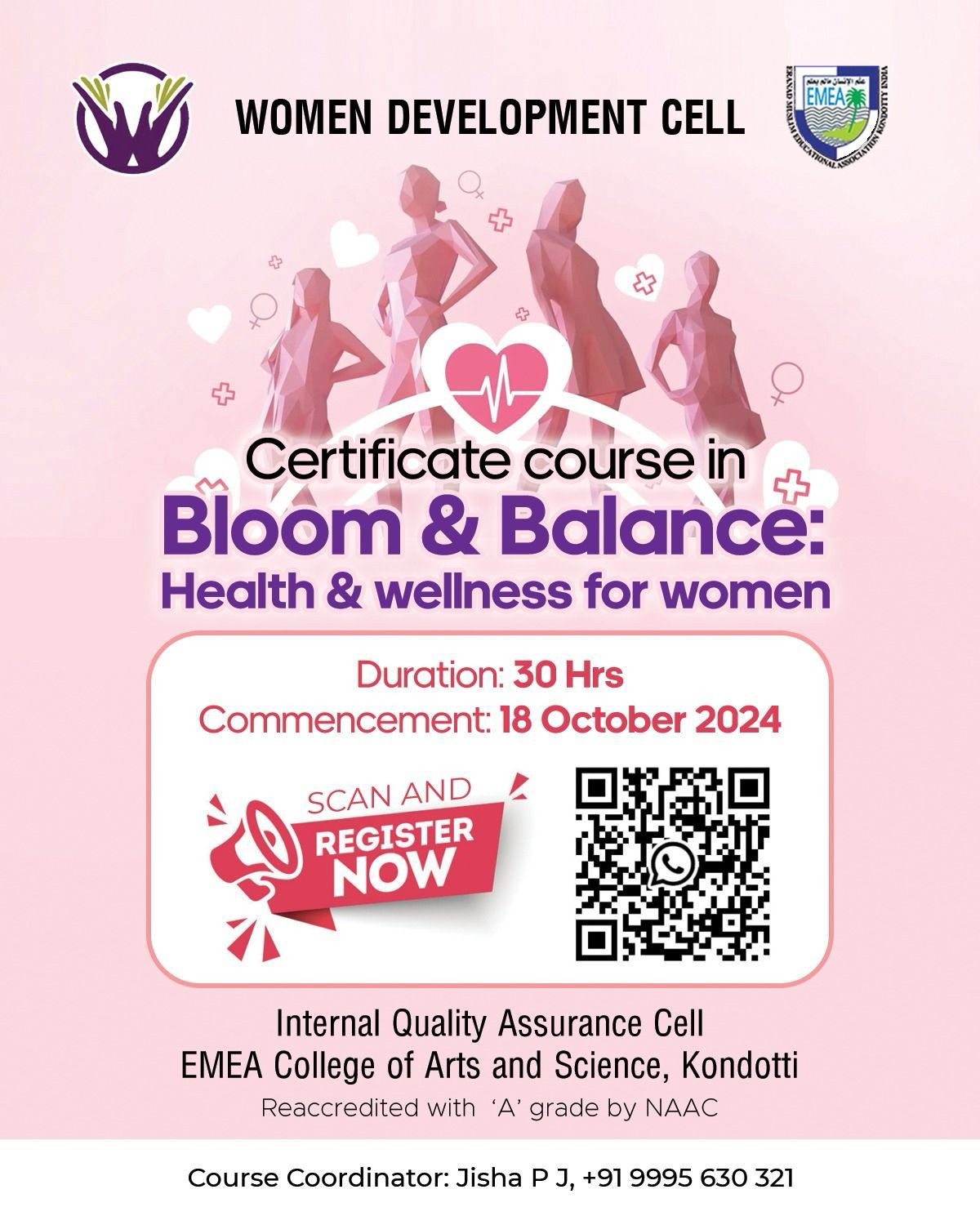 Certificate course in  Bloom & Balance: Health & wellness for women