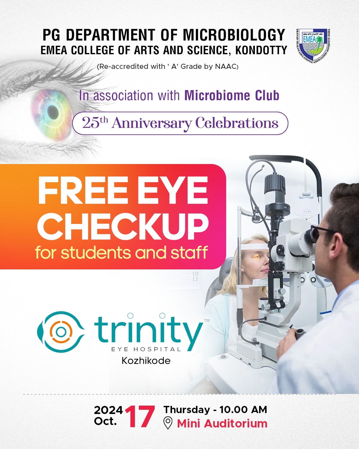 FREE EYE CHECKUP  for students and staff