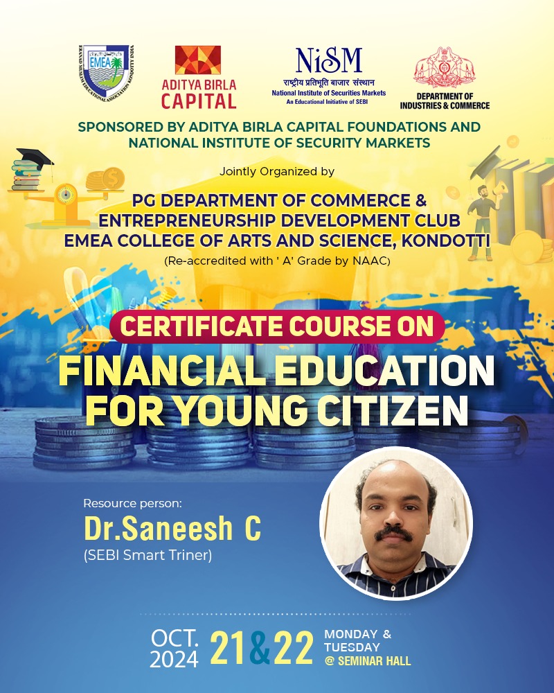 CERTIFICATE COURSE IN FINANCIAL EDUCATION FOR YOUNG CITIZEN