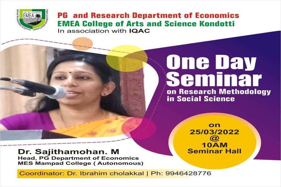 One Day Seminar On Research Methodology in Social Science