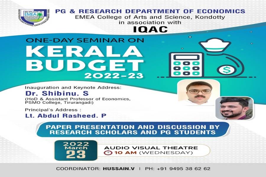 ONE DAY SEMINAR ON KERALA BUDGET 2022-2023