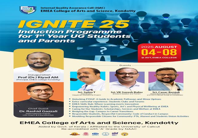 IGNITE 25 – Induction Programme for 1st Year UG Students and Parents