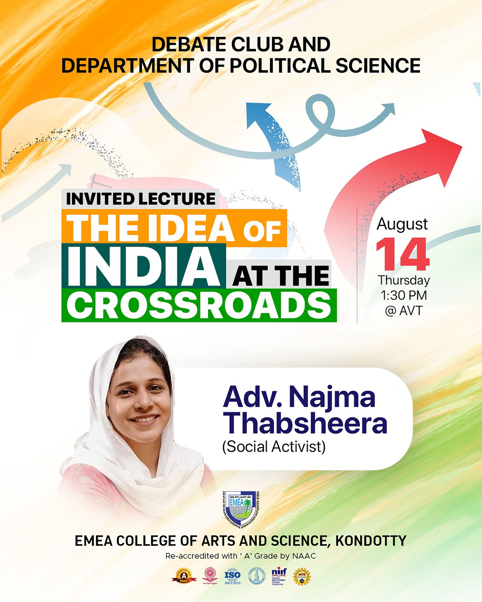 Invited Lecture "The Idea of India at the Crossroads"