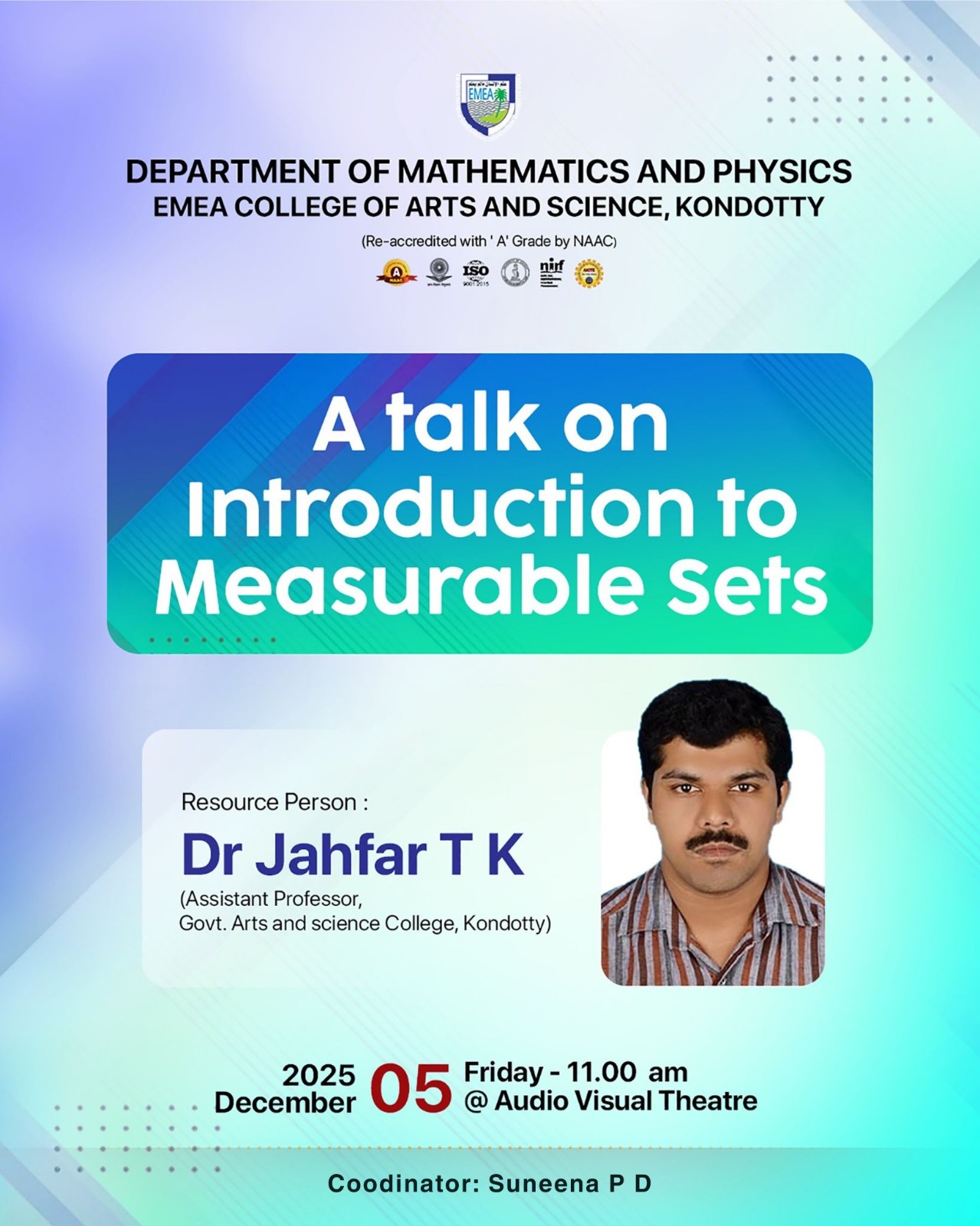 Academic Talk on Measurable Sets