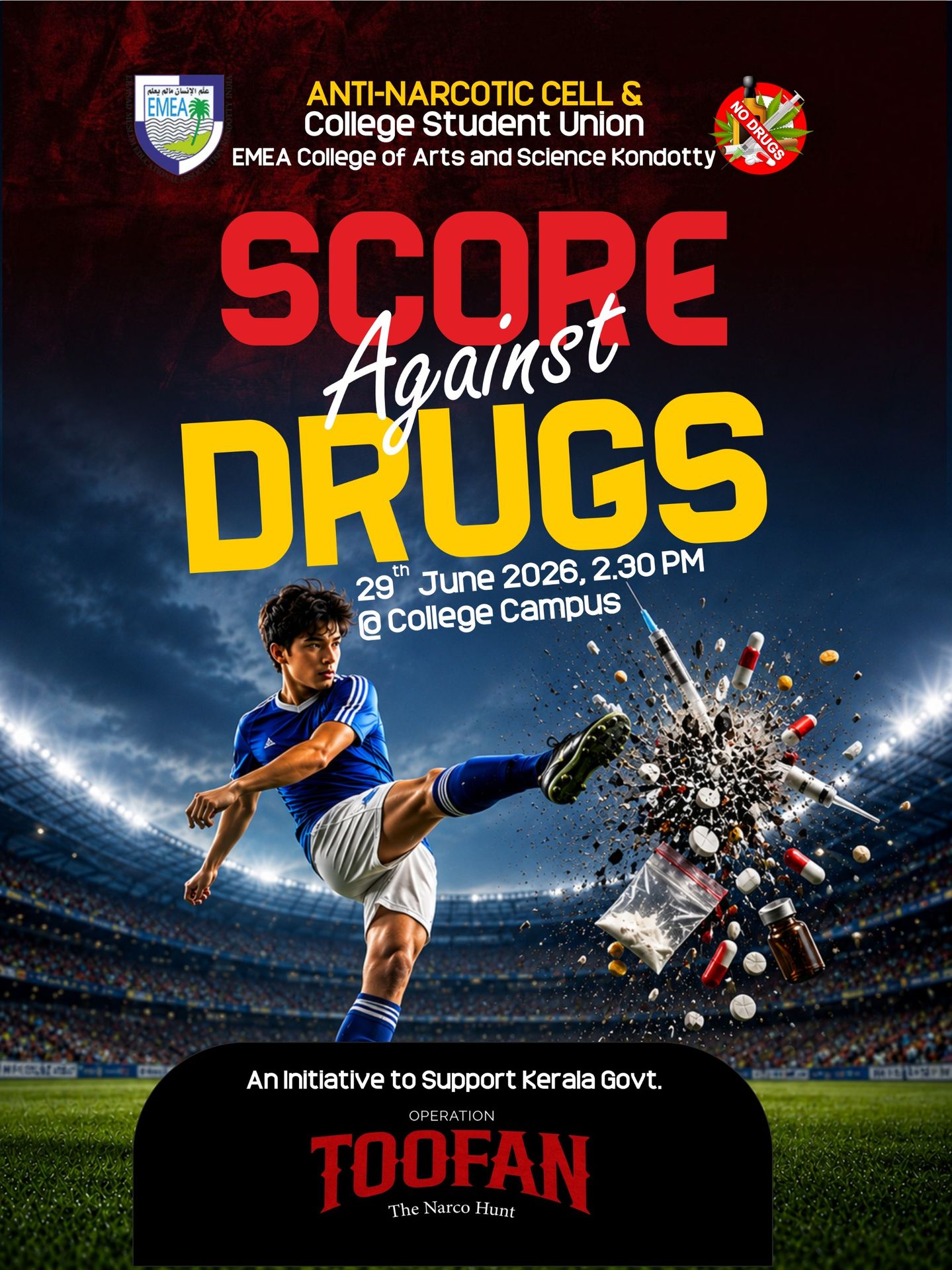 Score Against Drugs  Kick Drugs Out. Choose Life.