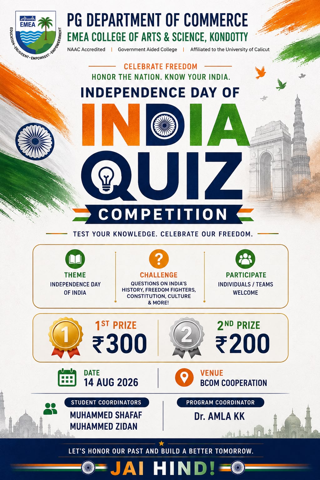 India Quiz Competition Held in Connection with Independence Day